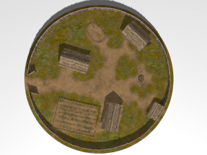 wooden fort Modello 3D