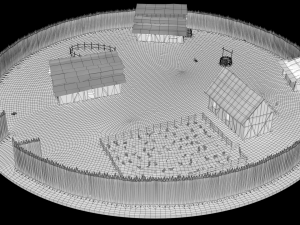 wooden fort Modello 3D