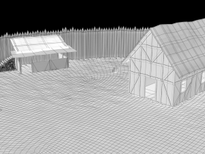 wooden fort Modello 3D