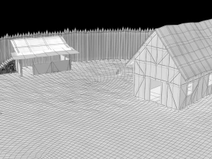 wooden fort 3D Model