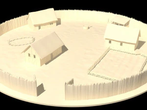 wooden fort 3D Model
