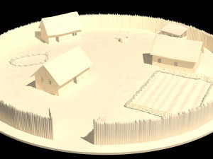 wooden fort Modello 3D