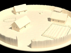 wooden fort 3D Model
