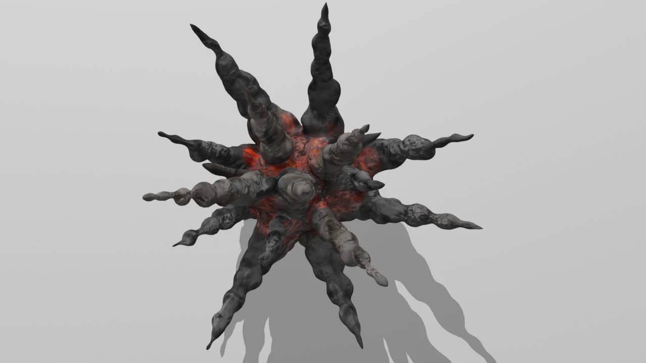 explosion 3D Model .c4d .max .obj .3ds .fbx .stl .blend 