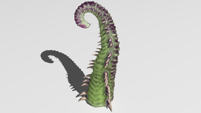 Worm tentacle Model 3D .c4d .max .obj .3ds .fbx .stl .blend 