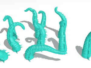 Worm tentacle Model 3D