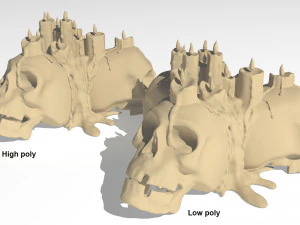 skull candle 3D Model