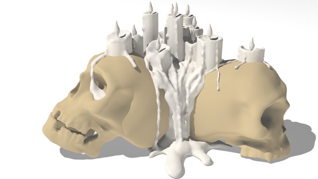 skull candle Modelo 3D .c4d .max .obj .3ds .fbx .stl .blend 