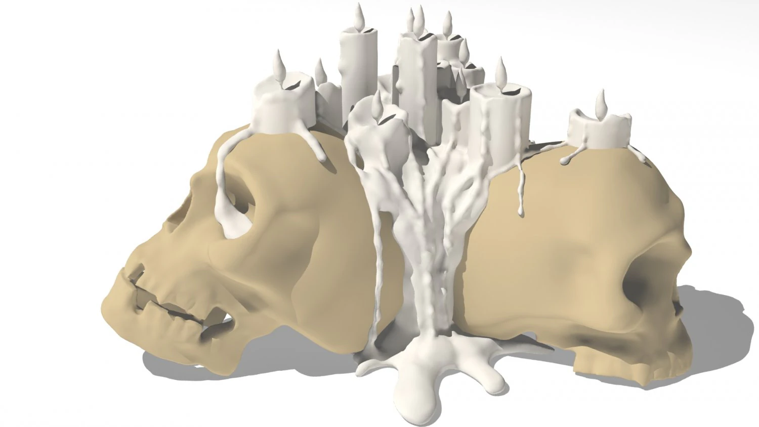 skull candle 3D Model .c4d .max .obj .3ds .fbx .stl .blend 