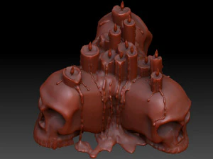 skull candle 3D Model