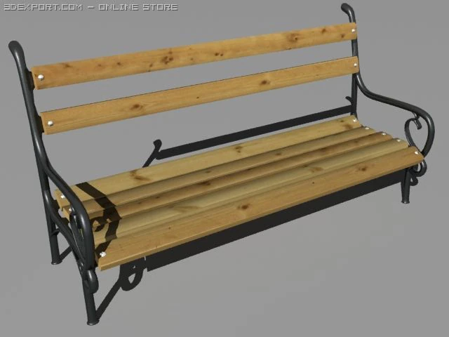 bench 3D Model .c4d .max .obj .3ds .fbx .stl .blend