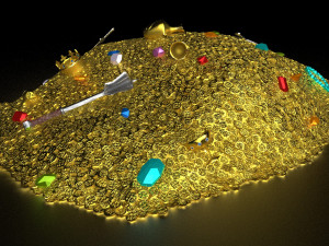 pile of gold 3D मॉडल