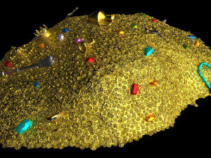 pile of gold 3D मॉडल