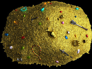 pile of gold 3D मॉडल