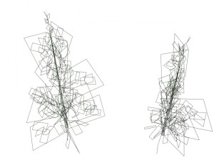 2 thuya trees 3Dモデル