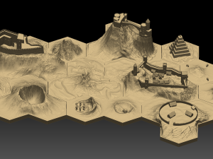 hexagonal map 3D Model