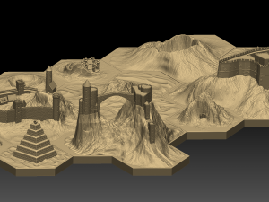 hexagonal map 3D Model