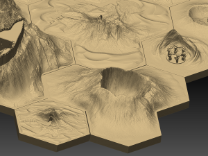 hexagonal map 3D Model