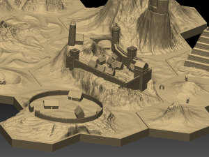 hexagonal map 3D Model