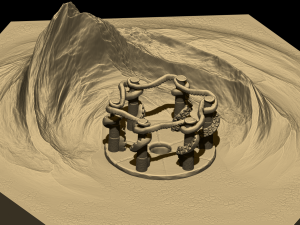 hexagonal map 3D Model
