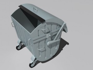 trash cans 3D Модель