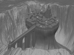 temple in volcano 3Dモデル