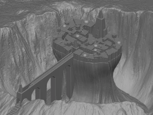 temple in volcano 3D Model