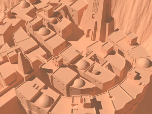 temple in volcano 3D Model