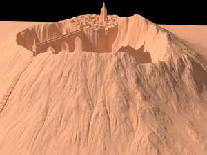 temple in volcano 3Dモデル