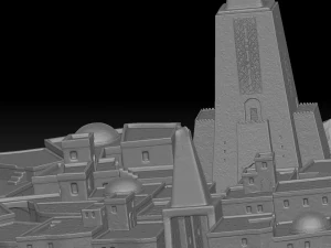 temple in volcano 3D Model
