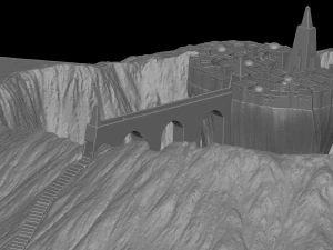 temple in volcano 3D Model