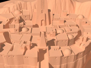 temple in volcano 3D Model