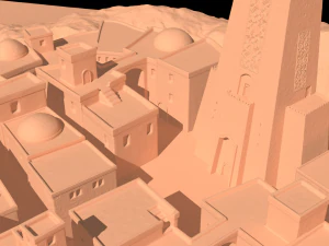 temple in volcano 3D Model