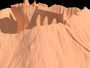 temple in volcano 3Dモデル