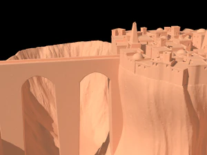 temple in volcano 3D Model