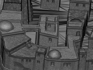 temple in volcano 3Dモデル