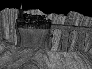 temple in volcano 3D Model
