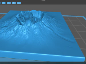 temple in volcano 3D Model