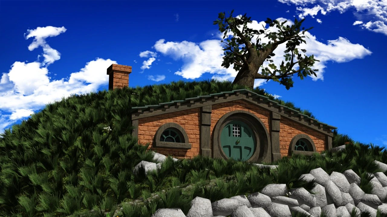 hobbit house 3D Model .c4d .max .obj .3ds .fbx .stl .blend 