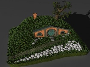 hobbit house Modello 3D