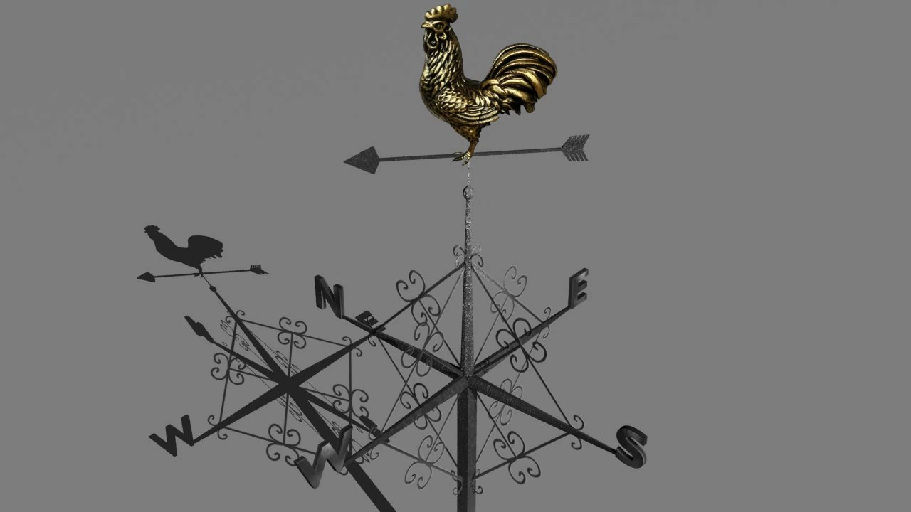 weathercock 3D Model .c4d .max .obj .3ds .fbx .stl .blend 
