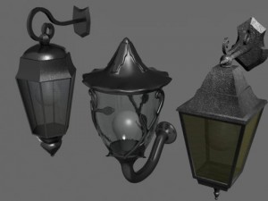 3 lanterns Modèle 3D
