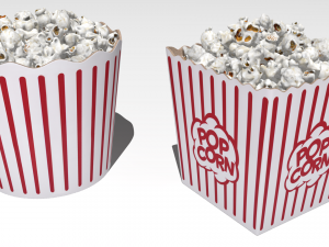 popcorn buckets Model 3D