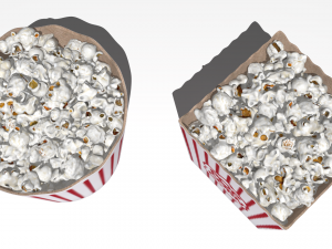 popcorn buckets 3D Model