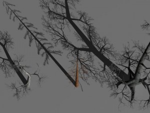 3 dead trees Modello 3D
