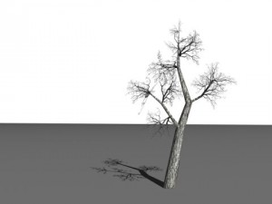 3 dead trees Modello 3D
