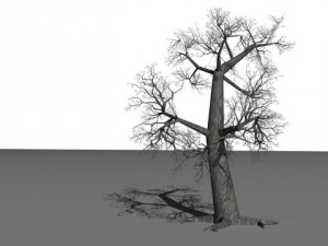 3 dead trees Modello 3D