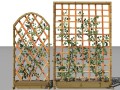 2 ivy trellis walls Model 3D