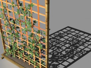 2 ivy trellis walls 3D Модель