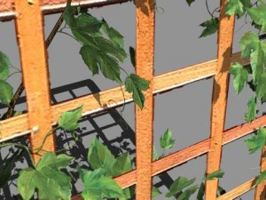 2 ivy trellis walls 3D Model